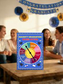 Custom Graduation Spin Wheel, Personalized Text Party Game, Customizable Graduation Entertainment, Graduation Gift For Family & Friends, Graduation Party & Gathering Supply - Style 1 - View 5