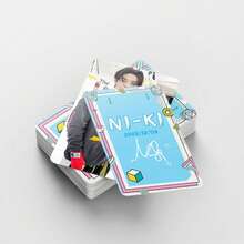 DAOUOFFROAD 明星系列照片卡迷你贴纸双面LOMO卡（60张小卡片+32张迷你贴纸），适合粉丝、生日礼物、剪贴簿制作 - 也适用于集换式卡牌游戏、粉丝周边产品，卡片设计生动 - 彩色 - 查看 9