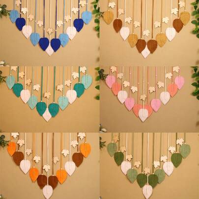 1 chiếc tranh treo tường hình lá phong dệt thủ công, món quà lý tưởng cho bạn gái vào ngày Valentine, họa tiết hình học, phong cách Bohemian hiện đại, chủ đề thời trang, vải không dệt, trang trí tường co giãn trong nhà, phù hợp cho phòng khách, phòng ngủ, trang trí nhà cửa, món quà lý tưởng cho mẹ.