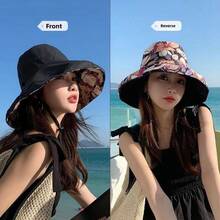 Reversible Floral Bucket Hat For Women, Large Brim Sun Protection Summer - Multicolor - View 11