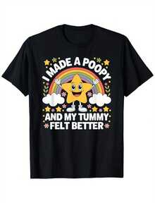 Funny I Made A Poopy And My Tummy Felt Better Adult Humor T-Shirt, Suitable For Mens & Womens Outdoor T-Shirt, 100%, S-Xx2Xl - màu đen - Xem 1