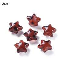 新款豹纹亚克力散珠心形星形透明直孔DIY手机链串珠材料 - 彩色 - 查看 15