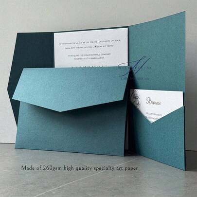 NIEWSPECIAL 25 piezas de sobres plegables de bolsillo para invitaciones de boda, compromiso, 15o aniversario, , invitaciones minimalistas, tarjetas de invitación de 5*7 pulgadas, invitaciones DIY, invitaciones de bolsillo, invitaciones personalizadas