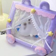 可爱仓鼠躲藏床 | 柔软封闭式聚酯纤维宠物屋，温暖舒适的小型宠物窝 - 查看 10