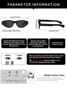 1pc Men's Fashion Fashion Glasses New High-Quality Retro Oval Rivet Niche Design Casual Versatile Street Style Daily Outdoor Driving Travel UV Protection - Multicolor - View 10