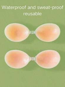Ultra-Hold Silicone Bras, Wedding Bras, Bras, Strapless Silicone Bras, Reusable, Nipple Covers, Comfortable Waterproof Bra, Women's Silicone Push-Up Bra Covers, Popular Styles - 卡其色 - 查看 11