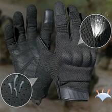 1 Pair Outdoor Multifunctional Sports Tactical Full Finger Touchscreen Gloves, Suitable For Cycling, Fitness, Hiking, Warm And Breathable - White - View 6
