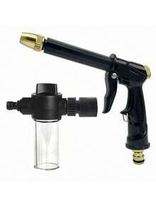 高压洗车枪 | 加厚长杆和全新升级镀铜喷嘴 | 家用和车载两用，4点PVC水管接头，万向节接头 - 查看 13