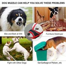 1pc Dog Muzzle Breathable Adjustable Comfortable Pet Muzzle Anti-Chewing Anti-Biting Dog Muzzle Pet Supplies - Multicolor - View 8