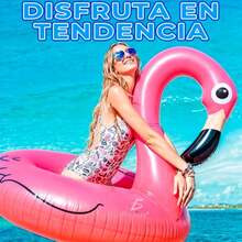 Dona Inflable en Forma de Flamingo, fácil de inflar - por defecto - Ver 1