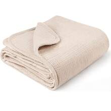 102,5 cm x 91,5 cm unisex babyfilt i bomull, dubbelt lager ren bomullsfilt för spädbarn, supermjuk och lätt - Multifärgad - Visa 15