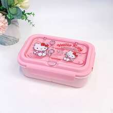 SANRIO 1 Set Merlot Cinnamon Roll Bento Box, Microwave- Bento Lunch Box With Utensils, Rectangular Fruit Bento Box, Suitable For Travel, Birthday, Valentine's Day, Holiday Party, Back To School, Wedding, Restaurant - Multicolor - View 9