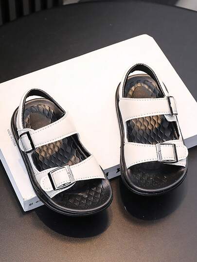 1 par de sandalias antideslizantes para bebés y niños pequeños con punta abierta, adecuadas para bebés de 0 a 8 años para actividades al aire libre