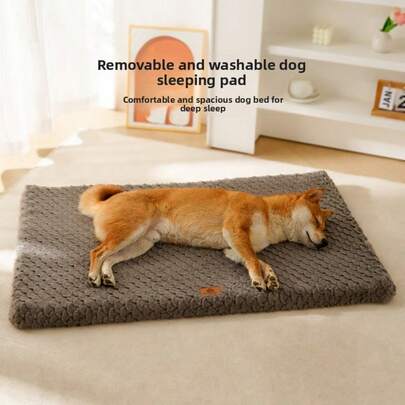 Thảm lót chuồng chó/mèo đa năng dày dặn, màu trơn, kiểu nửa kín, ấm áp, mềm mại, thoải mái, chống bẩn, thích hợp cho chó và mèo cỡ vừa/nhỏ, sử dụng được cả 4 mùa, nhiều màu sắc để lựa chọn.