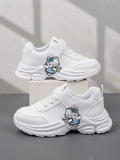 SANRIO 1 Pair Fashionable And Affordable Shoes, Casual Sports Children's Shoes, Basketball Shoes, Suitable For Daily Wear And Outdoor Activities, Christmas Gift, Light-Up Shoes, Outdoor Play Shoes, Fun Design Shoes, Cartoon Print Shoes, Breathable Fabric Shoes, Flexible Sole Shoes, Children's Sports Shoes, Sports Shoes, Holiday Gift, 2D Flat