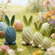 1个3D打印螺旋减压玩具，迷你兔子蛋，触感兔子蛋，复活节礼物摆件，派对小礼物，创意小礼物 - 彩色 - 查看 8