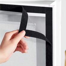 1pc Mosquito Nets For Window,Anti-Mosquito Window Screens,Mesh Anti Insect Air Tulle Invisible Black Fiberglass Mosquitoes And Flies,Simple Detachable Window Screen, No-Drill, Hook And Loop-Attached Screen Mesh - Gray Mesh With Black Border - View 18