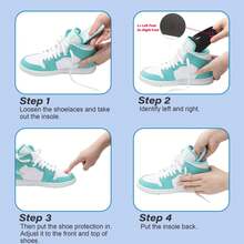 1 Pair Black Or White Sneaker Toe Anti-Wrinkle Protector, Shoe Crease Guard, Shoe Shield, Prevents Sneaker Wrinkles, Lightweight Durable, Comfortable Breathable, Maintains Sneaker Appearance - Multicolor - View 4