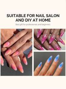 100 piezas Bloques de esponja mini con pinzas de 4 puntas, esponjas de uñas de color degradado, herramientas de esmalte de uñas degradado, bloques de esponja de estampado de gel, cuadrados de esponja de rubor degradado, herramientas de arte de uñas - A - Ver 9