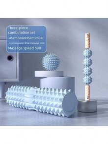 45cm Solid Foam Roller, Crescent Moon Yoga Pilates Massage Stick, Dual-Zone Home Use, Leg Muscle Relaxation Tool, EVA Foam Roller And Handheld Massage Ball - Muscle Relaxation Yoga Kit, Hollow Design, Fitness Roller Set, Foam Roller Yoga Column, Fitness Roller, Yoga Roller, Massage Equipment, Fitness Massage Roller, Hollow Spike EVA Massage Stick, Foam Roller Fitness, Yoga Fascia Slimming Tool, Weight Loss Equipment - A - View 21