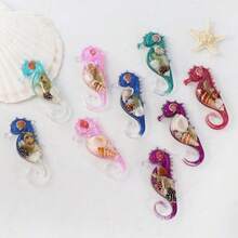 一套海洋主题冰箱贴，创意礼品，包含海马、海龟、贝壳、海星、水母和其他逼真的水生生物，3D 立体设计，适用于厨房冰箱装饰、办公室白板、卧室装饰和海洋主题收藏（款式随机，略有色差） - 海洋風 - 查看 10