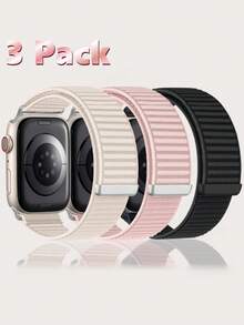 3条装升级版弹力单圈表带，兼容表带38mm、40mm、41mm、42mm、44mm、45mm、46mm、49mm，男女通用，柔软透气运动弹力尼龙表带，兼容 Ultra/SE/11/10/9/8/7/6/5/4/3/2/1系列，斜纹编织，麂皮内芯，可调节表带，男女皆宜。 - 彩色 - 查看 15