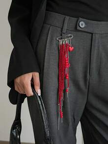 1 chiếc ghim cài áo hình trái tim đính pha lê giả ngọc lam phong cách Gothic Punk, phụ kiện trang sức quyến rũ, thích hợp cho phong cách Rock Hip Hop thanh lịch, giản dị tối giản, đường phố, du lịch, tiệc tùng, quà tặng thời trang đa năng cho cặp đôi. - Chuỗi quần - Xem 1