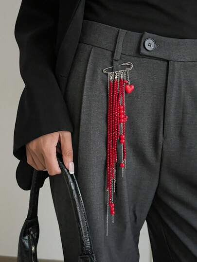 1 chiếc ghim cài áo hình trái tim đính pha lê giả ngọc lam phong cách Gothic Punk, phụ kiện trang sức quyến rũ, thích hợp cho phong cách Rock Hip Hop thanh lịch, giản dị tối giản, đường phố, du lịch, tiệc tùng, quà tặng thời trang đa năng cho cặp đôi.