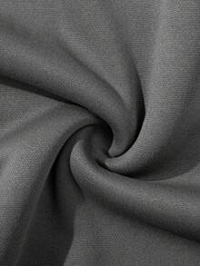 New Solid Color Minimalist Half-Zip Sweatshirt For Men, Fashionable Casual Loose Fit Pullover Sweatshirt With Collar, Suitable For Autumn/Winter - Dark Grey - View 11