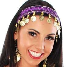 1 chiếc băng đô cài tóc cho trang phục múa bụng bé gái, băng đô đính sequin, vương miện cài tóc, thích hợp cho các bữa tiệc ngày lễ, hộp đêm, trang phục đi biển, phụ kiện phong cách boho cổ điển. - Nhiều màu - Xem 11