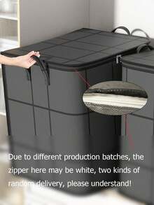 1pc Black Thick High Capacity Storage Bag - Made Of High-Strength Tear-Resistant Woven Fabric - Reinforced Stitching, Dust And Moisture Proof - Foldable And Stackable - Ideal For Travel, Moving, And Bedroom Storage - Essential Home Storage, Cost-Effective And Practical - Multicolor - View 9