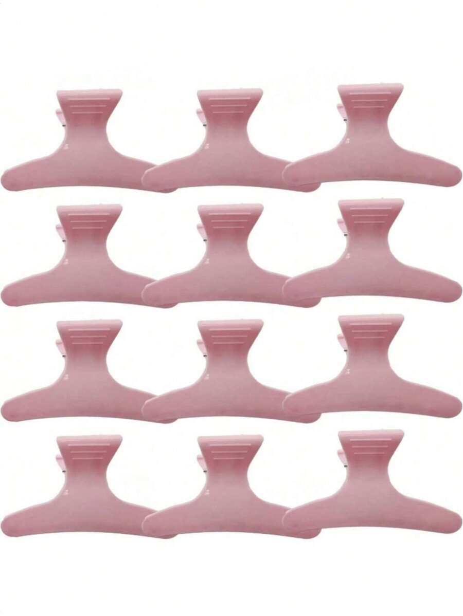4 piezas Pasadores de pelo con mariposa rosa, Pasadores de pelo profesionales para salón, Adecuados para peinado, sección, corte, coloración, herramienta esencial para salones de belleza, también una opción ideal para mujeres y niñas como accesorios casuales, de vacaciones o para el Día de San Valentín, Accesorios de verano para el cabello, Pinzas de playa - Rosa - Ver 1
