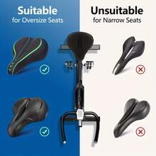 1pc Super Comfortable Bicycle Seat Cushion - Electric Bike Saddle Seat Pad, Bicycle Seat Cover, Silicone Gel Soft Breathable Design, Anti-Slip Bottom, Suitable For Mountain And Road Bikes, Commuting, Mountain Biking, Outdoor Cycling, Black Seat Pad, Easy Installation, Ideal Gift For Cycling Enthusiasts, Soft And Comfortable Bike Seat Cover - Multicolor - View 4