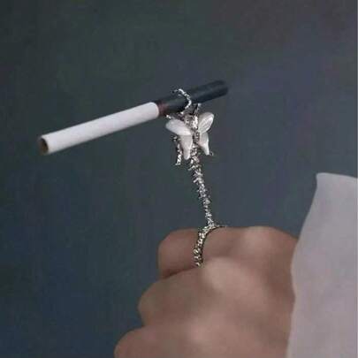 1个/2个装奢华时尚蝴蝶烟嘴，珠宝烟嘴，优雅吸烟配件，适合吸烟者，完美的圣诞礼物