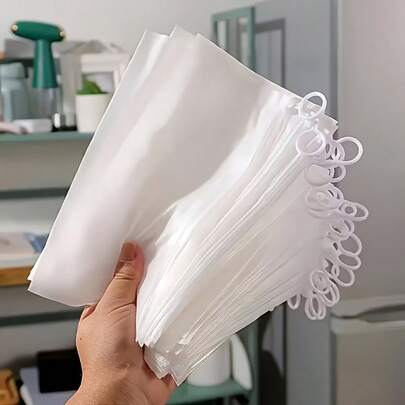 20/10/5/2件套不褪色PVC收纳袋 | 拉链封口带提手，可重复使用，节省空间设计，耐用，轻便，休闲风格，适合旅行、手工制作、办公使用