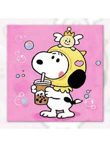 SNOOPY 1件装花生漫画正版数字油画套装 - 丙烯可爱DIY艺术 | 返校季减压手工，适合儿童和成人，随机样式（随机风格） - 彩色 - 查看 4