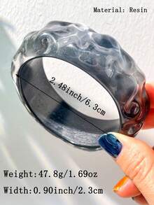 1件冷色调渐变树脂手链，优雅简约设计手链 - 彩色 - 查看 6