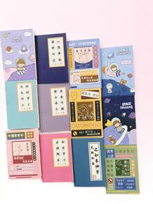 20pcs Minimalist Cartoon Mini Pocket Notebook, Soft Cover Memo Pad, Kindergarten & Elementary School Student Rewards/Gifts, 16 Pages Inside - Multi Color Random - View 9