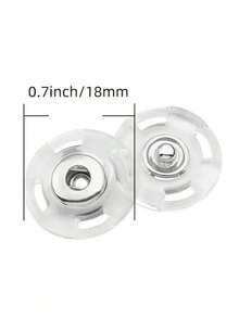 10/20 piezas Botones invisibles súper transparentes - Sujetadores invisibles seguros, adecuados para suéteres y camisas, diseño anti-exposición con anillos de botones redondos delicados, ideal para prendas de punto y chaquetas, fácil de coser para una fijación segura, accesorios de costura - transparente - Ver 5