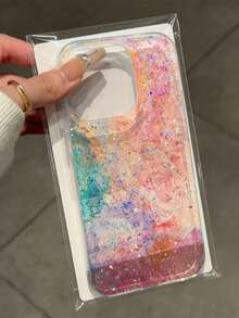 Sequins,Diamond 1pc Glitter Bling Phone Case For IPhone17Pro Max 16 15 14 13 12 11 Pro Max 16Promax Soft Transparent Protection Back Cover Funda - Multicolor - View 3