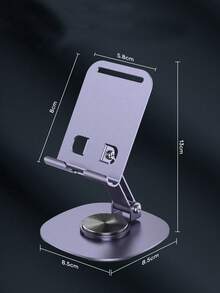 1/2pcs Aluminum Alloy Mobile Phone Holder Lazy Folding 360 Degree Rotating Mobile Phone Tablet Holder Gift Desktop Metal Mobile Phone Holder - One Size - View 8
