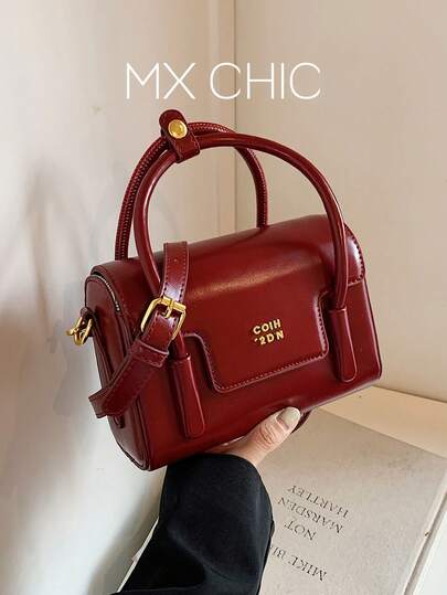 New Autumn And Winter Solid Color Handbag Niche Design Fashionable Letter Versatile Crossbody Bag Classic Atmospheric Adjustable Shoulder Strap Shoulder Bag Suitable For Dating, Going Out Shopping And Commuting.