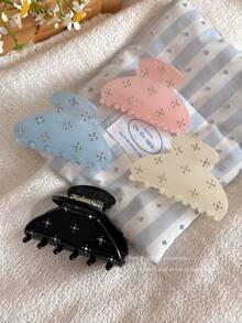 1个/4个装优雅水晶珍珠发夹，公主风半扎发爪，2026新款发饰 - 彩色 - 查看 6