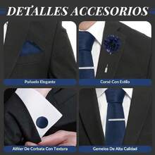 Men's Satin Ties, Slim Tie And Bow Tie Set For Gentlemen, High Quality Suit Accessory, 8CM Ties With Cufflinks And Box, Gift For Husband, Father, Friend, 42548348 - 青檸色 - 查看 6