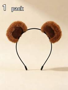 1/2/4 pezzi Set Fascia per capelli con orecchie di orso marrone alla moda, design minimalista con orecchie mobili per ragazze, cornice nera semplice, adatta per vacanze, feste, outfit, regali, Fascia per capelli, Estate, Viaggio - Multicolore - Visualizzare 13