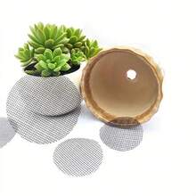 20/50片装花盆排水孔网垫，圆形排水孔筛网防止土壤流失，植物排水筛网垫圈，盆景盆底网格垫，园艺用品 - A - 查看 4
