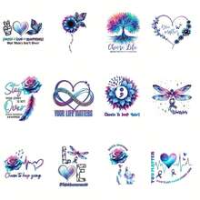 4 Packs Professional-Grade UV DTF Cup - Suitable For 16 Oz Travel Mugs, Mental Health Insulated Cup | Permanent Scratch-Resistant Transfer, Compatible With Glass And Ceramic Mugs, Easy-Peel UV DTF Transfer, Perfectly Fits Smooth Curved Surfaces - Multicolor - View 10