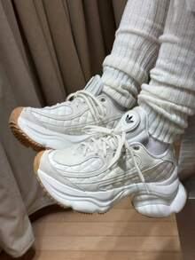 Adidas Originals ODS TN Leather Comfortable Fit Casual Chunk Shoes Women's Off-White - Off White - View 4