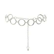 European And American Cross-Border Round Circle Waist Belt, Geometric Metal Waist Chain, Versatile Chain Decor Accessory For Women - Silver - View 2
