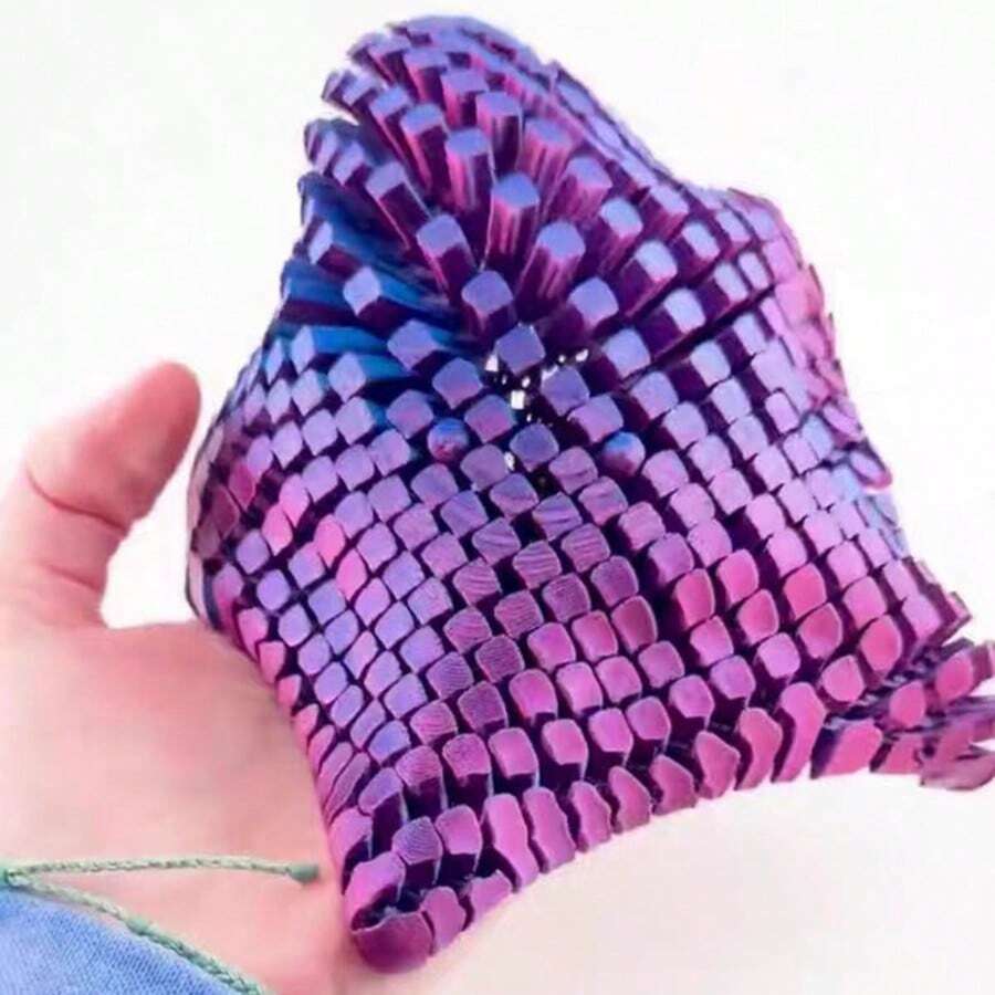 3D打印海星减压玩具，办公桌面挤压玩具，成人减压挤压玩具，创意解闷工具，关节可活动，独特礼物 - 彩色 - 查看 1